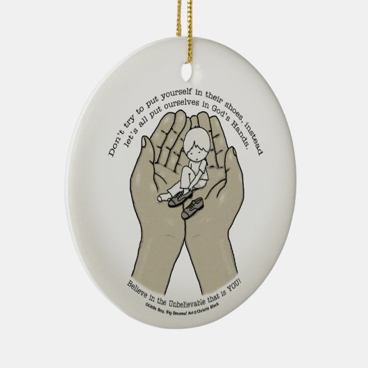 In Gods handen Keramisch Ornament (Rechts)