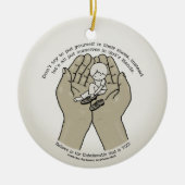 In Gods handen Keramisch Ornament (Voorkant)