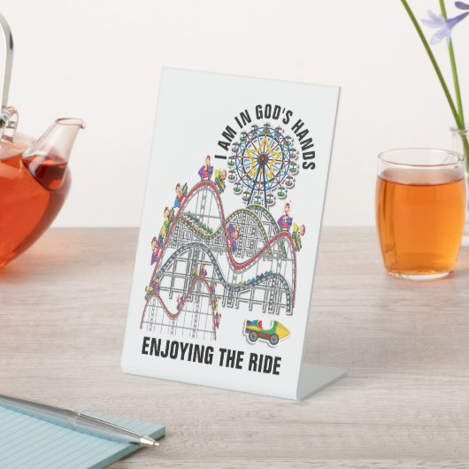 IN GODS HANDEN RECLAMEBORD MET VOETSTUK (Insitu)