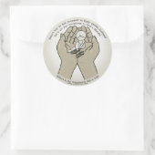 In Gods handen Ronde Sticker (Tas)