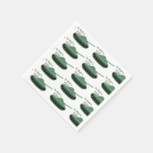 in Gods leger (tanks) Patterned Servet (Hoek)