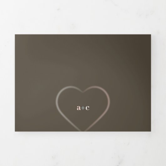 in Gods liefde Wedding Tri-Fold Uitnodiging (Cover)