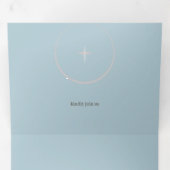 in Gods liefde Wedding Tri-Fold Uitnodiging (Binnenzijde eerst)