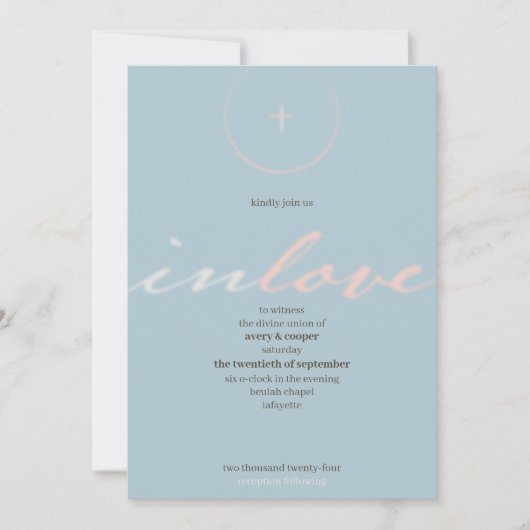 in God's love Wedding Invitation Kaart (Voorkant)