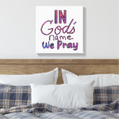In Gods Naam Bidden Muurkunst Canvas Afdruk (Insitu (Slaapkamer))