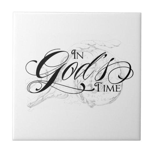 In Gods tijd Tegeltje (Voorkant)