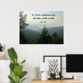 In Gods wildernis ligt de hoop van de wereld. Poster (Thuiskantoor)