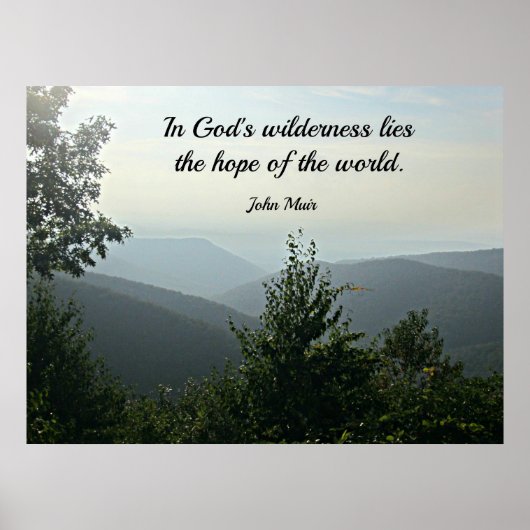 In Gods wildernis ligt de hoop van de wereld. Poster (Voorkant)