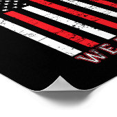 In godsnaam vertrouwen we -  Amerikaanse vlag met  Poster (Hoek)