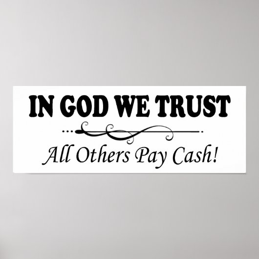 In godsnaam vertrouwen we erop dat alle anderen co poster (Voorkant)