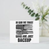 In godsnaam, we vertrouwen erop dat Pistolen Ameri Briefkaart (Staand voorkant)