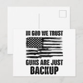 In godsnaam, we vertrouwen erop dat Pistolen Ameri Briefkaart (Voorkant / Achterkant)