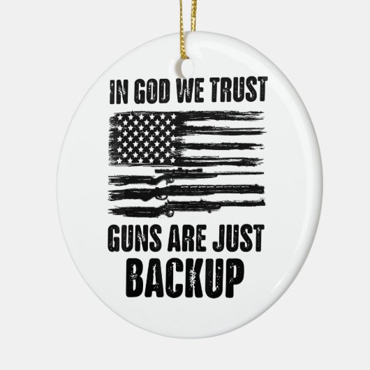 In godsnaam, we vertrouwen erop dat Pistolen Ameri Keramisch Ornament (Links)