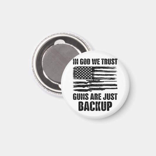 In godsnaam, we vertrouwen erop dat Pistolen Ameri Magneet (Voorkant / Achterkant)