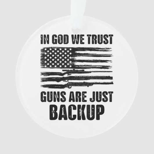 In godsnaam, we vertrouwen erop dat Pistolen Ameri Ornament (voorkant)