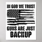 In godsnaam, we vertrouwen erop dat Pistolen Ameri Poster (Voorkant)