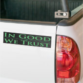In Goed vertrouwen bumpersticker (Op Truck)