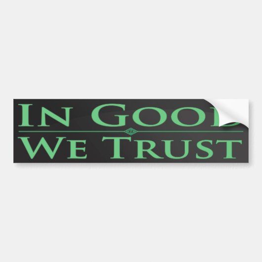 In Goed vertrouwen bumpersticker (Voorkant)