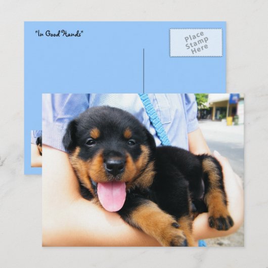 In goede handen briefkaart (Voorkant / Achterkant)