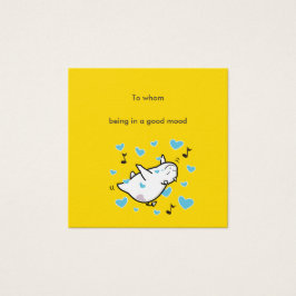 In goede stemming Devil bericht Vierkante Visitekaartjes