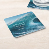 In golven van verandering Inspirerend verheffende  Kartonnen Onderzetters (Schuin)