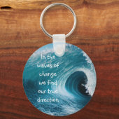 In golven van verandering Inspirerend verheffende  Sleutelhanger (Voorkant)
