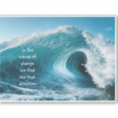 In golven van verandering Inspirerend verheffende Sticker (Voorkant)