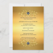 in gouden Quinceanera uitnodiging (Achterkant)