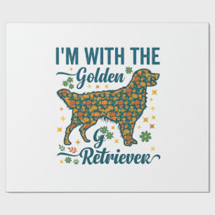In Gouden Retriever Hond Halloween Pompoenen Blade Cadeaupapier