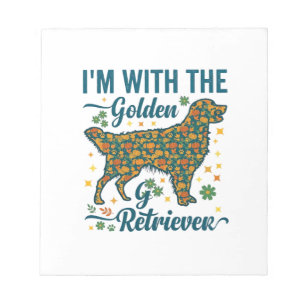 In Gouden Retriever Hond Halloween Pompoenen Blade Notitieblok