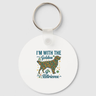 In Gouden Retriever Hond Halloween Pompoenen Blade Sleutelhanger