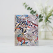 In Gray Kandinsky Modern Abstract Kunstwerk Briefkaart (Staand voorkant)