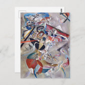 In Gray Kandinsky Modern Abstract Kunstwerk Briefkaart (Voorkant / Achterkant)