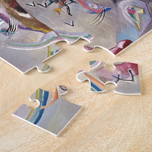 In Gray Kandinsky Modern Abstract Kunstwerk Legpuzzel (Zijkant)