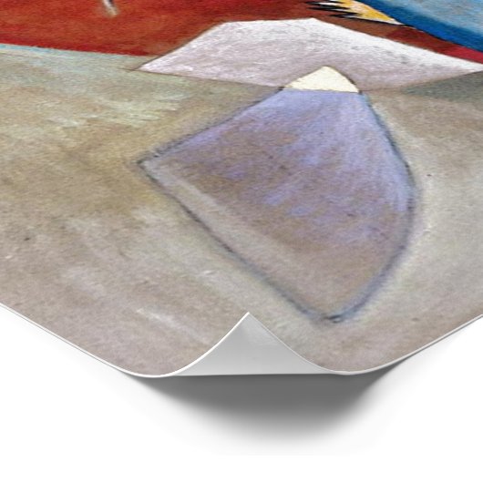 In Gray Kandinsky Modern Abstract Kunstwerk Poster (Hoek)