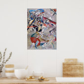 In Gray Kandinsky Modern Abstract Kunstwerk Poster (Keuken)