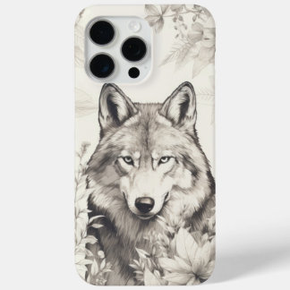 In Grays Silent Guardian Wolf iPhone 15 Pro Max Hoesje