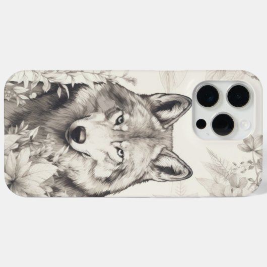 In Grays Silent Guardian Wolf Case-Mate iPhone Case (Achterkant (horizontaal))