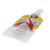 In Grease We Trust. Saint of the Kitchen  Snijplank (Hoek)