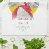 In Grease We Trust. Saint of the Kitchen  Theedoek (Gevouwen)