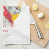 In Grease We Trust. Saint of the Kitchen  Theedoek (Quarter Fold)