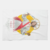 In Grease We Trust. Saint of the Kitchen Theedoek (Horizontaal)