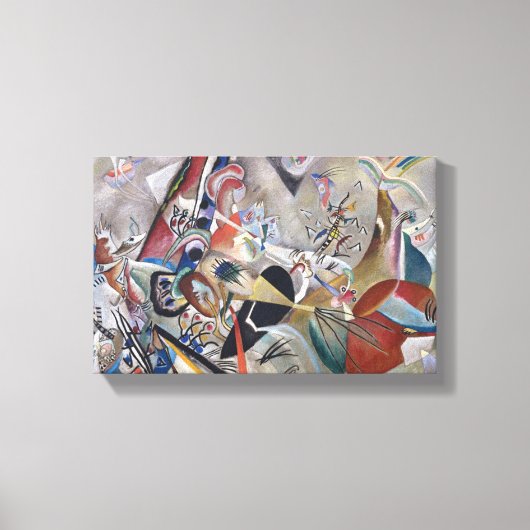 In grijs canvas afdruk (Voorkant)