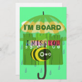 In grote lijnen mis ik je: Inspirerend tekst Briefpapier (Voorkant / Achterkant)