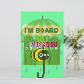 In grote lijnen mis ik je: Inspirerend tekst Briefpapier (Staand voorkant)