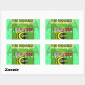 In grote lijnen mis ik je: Inspirerend tekst Rechthoekige Sticker (Vel)