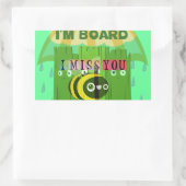 In grote lijnen mis ik je: Inspirerend tekst Rechthoekige Sticker (Tas)