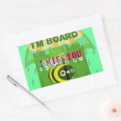 In grote lijnen mis ik je: Inspirerend tekst Rechthoekige Sticker (Envelop)