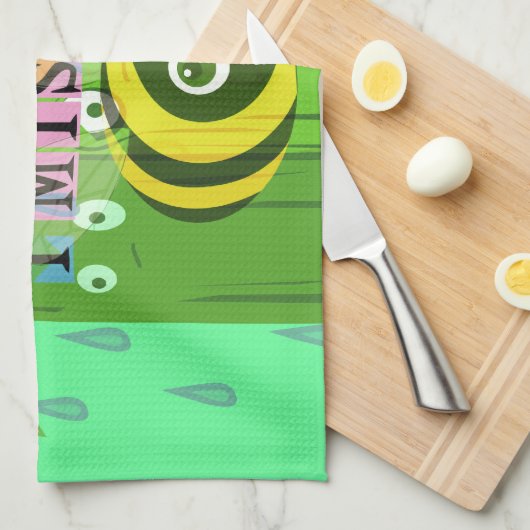 In grote lijnen mis ik je: Inspirerend tekst Theedoek (Quarter Fold)