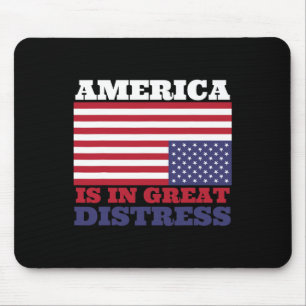 In grote nood ondersteboven American Flag United Muismat